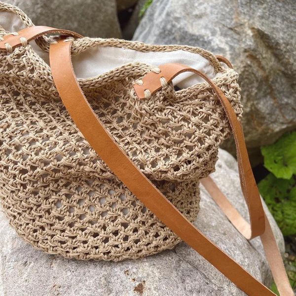 Hovedbilde For til veske 68 cm-rund bunn-natur- PetiteKnit