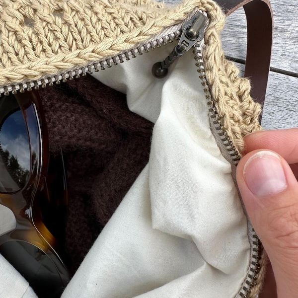 Hovedbilde For til veske 48 cm-rund bunn-natur- PetiteKnit