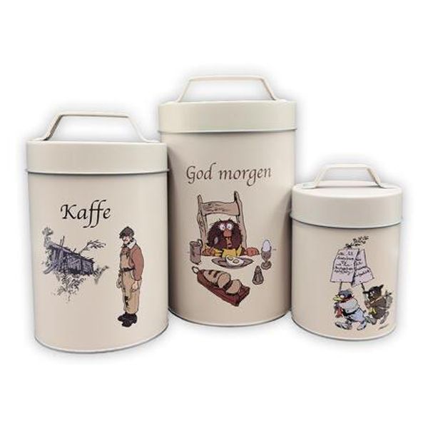 Hovedbilde FLåklypa oppbevaringsbokser, sett a 3 stk.