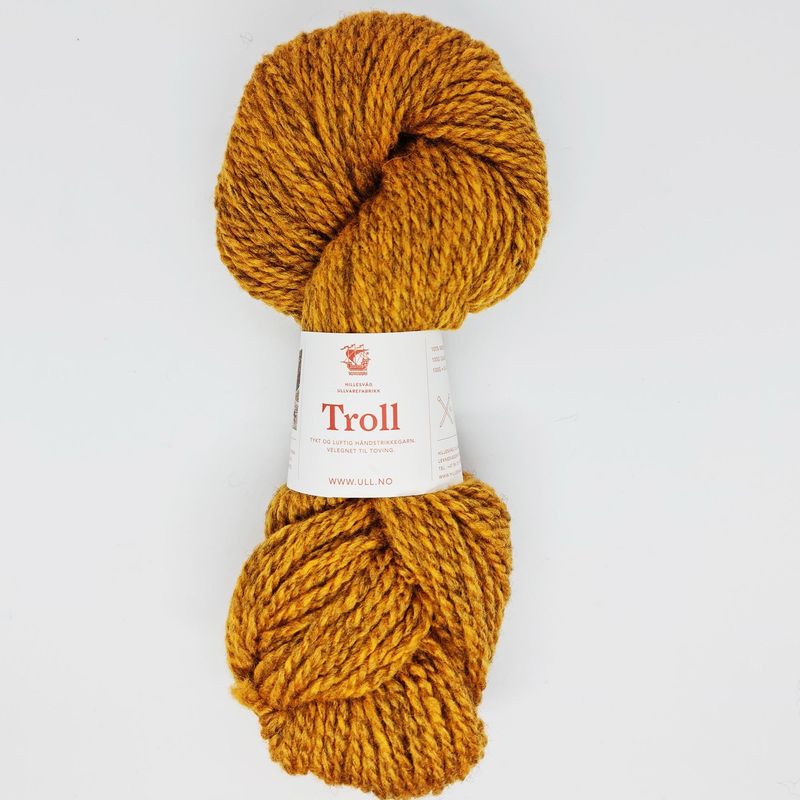 Troll 7011 melert, oransje ullgarn Hillesvåg