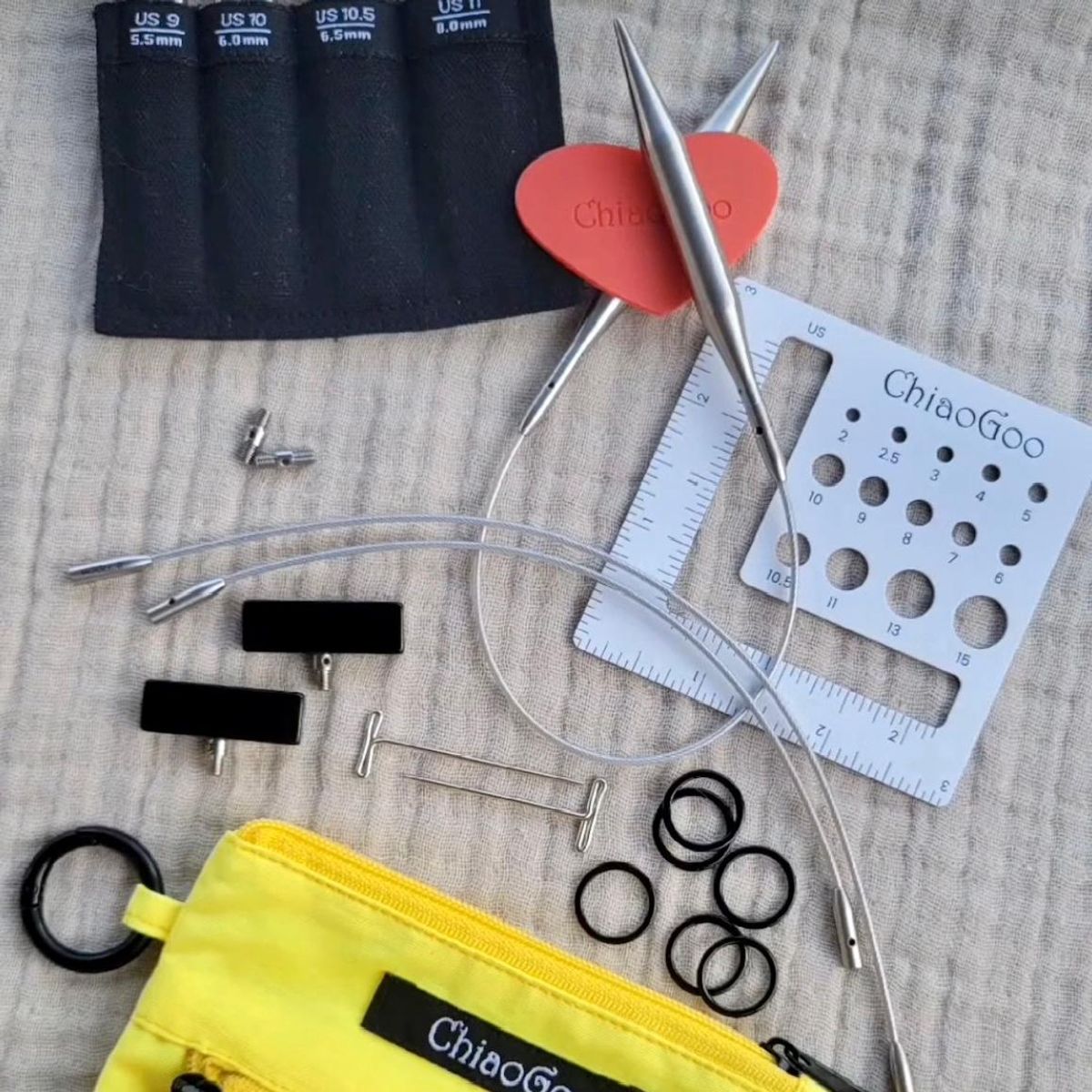 Twist shorties set 8 cm (5,5-8,0 mm) gul/large